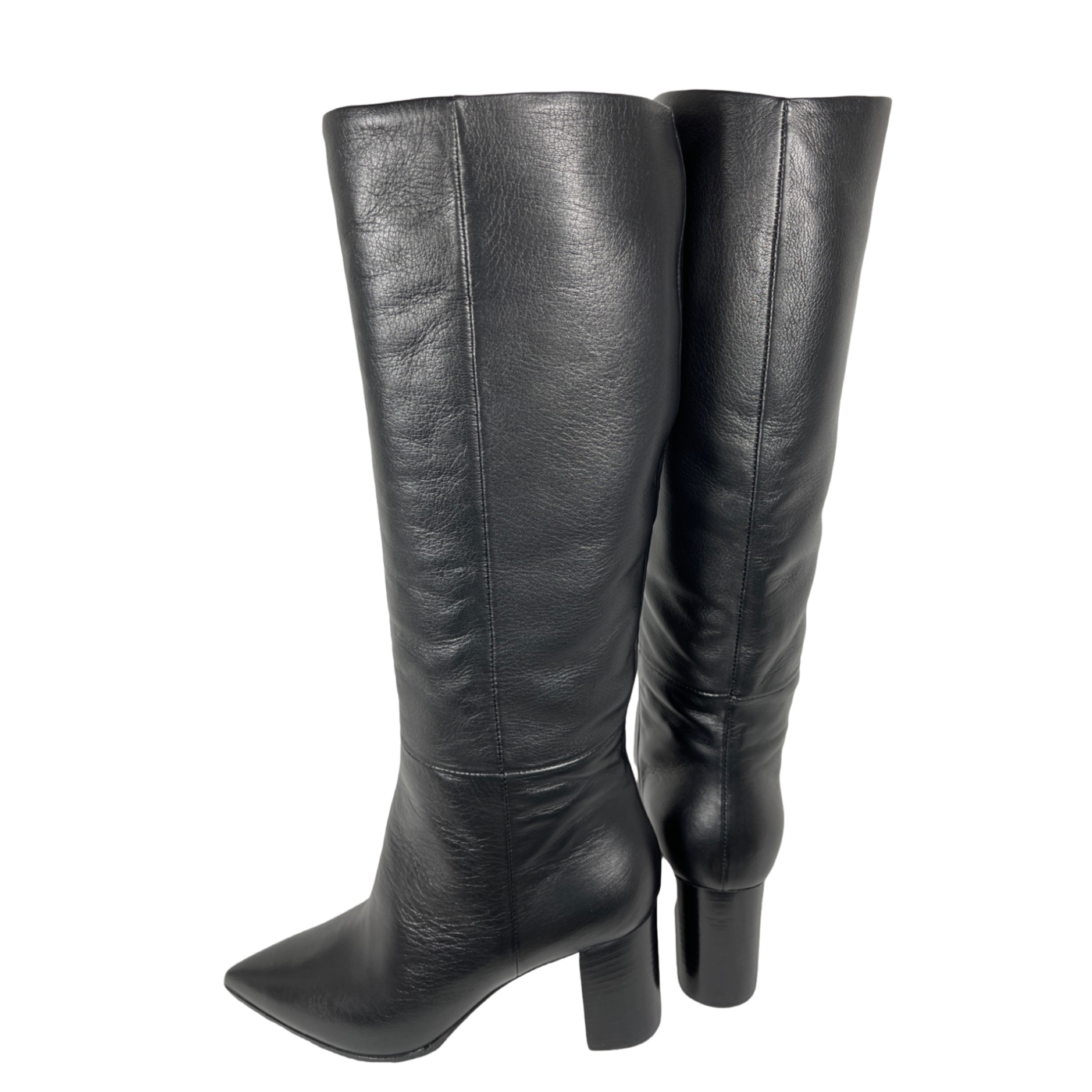 LORENA PAGGI 32757 GLOVE NERO  Damen Schaftstiefel Blockabsatz Leder Schwarz.