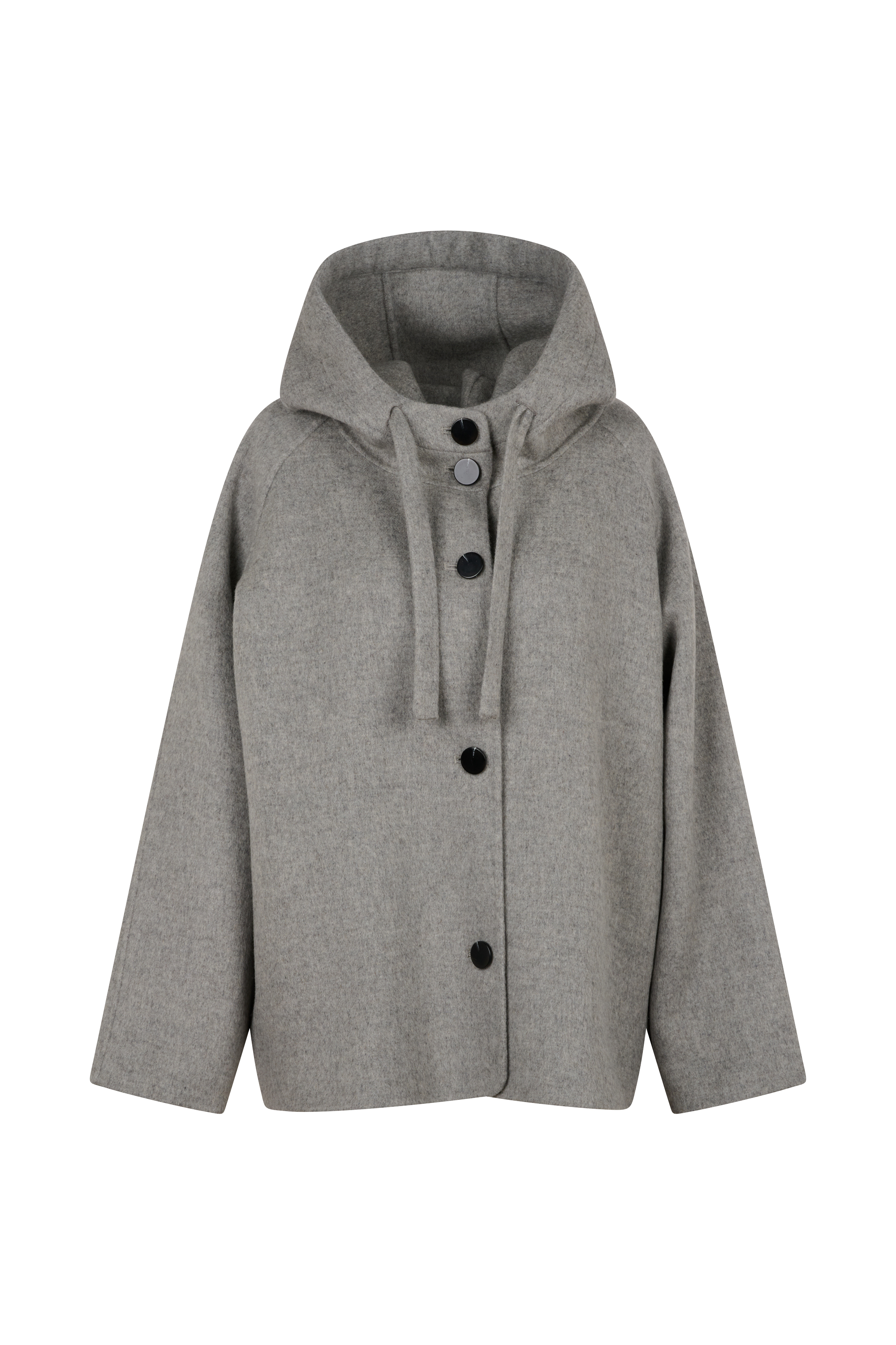 OAKWOOD 65070 AKITA WOLL JACKE MIT KAPUZE GRAU OAKWOOD 65070 AKITA WOLL JACKE MIT KAPUZE GRAU
