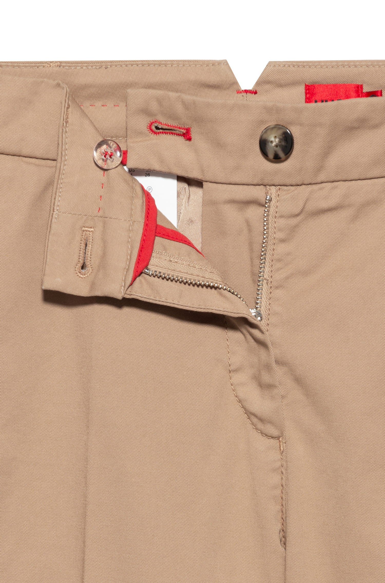HUGO 50449602 Hecia-1-D 10234402 01 Damen Hose Stretch Light Beige 270