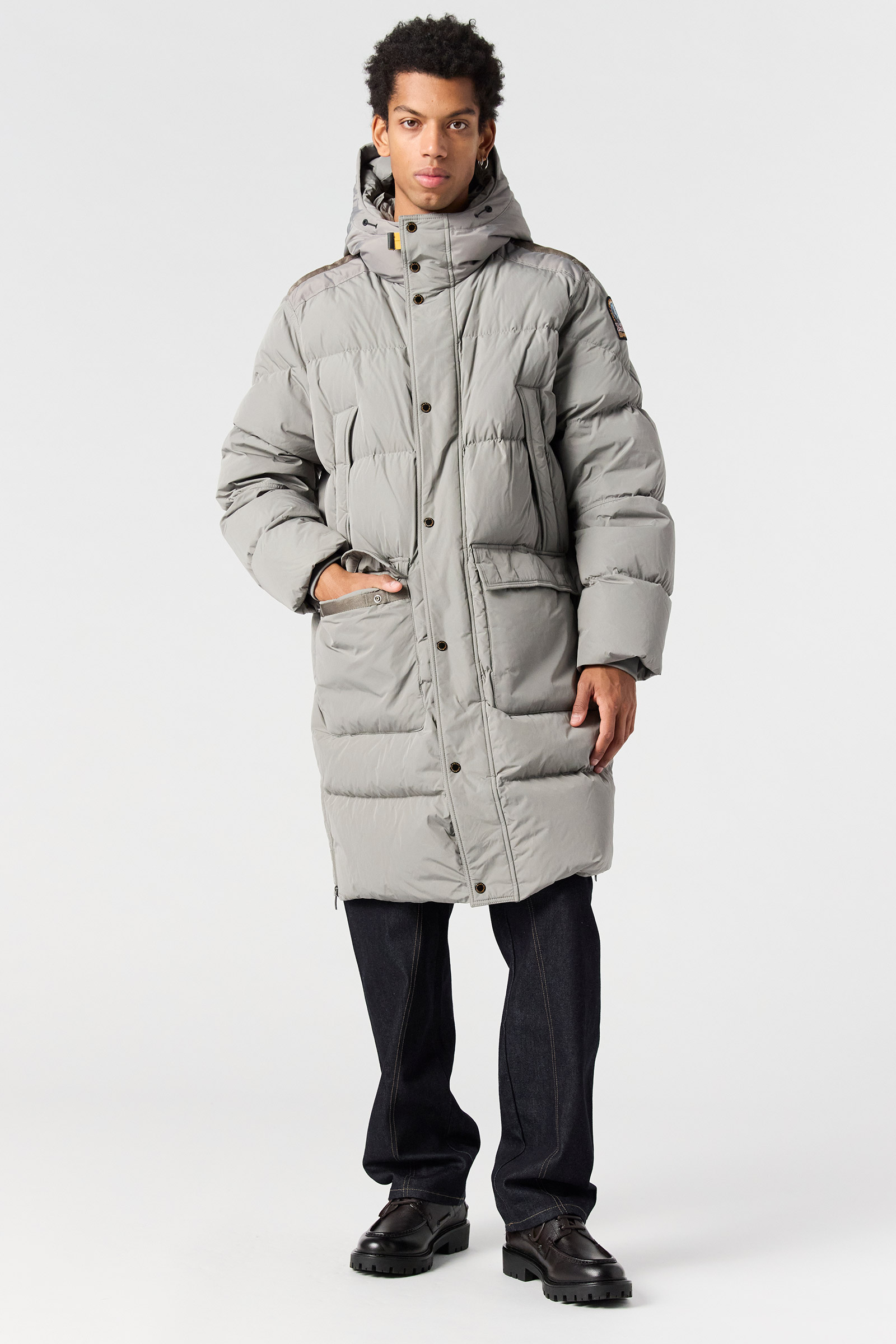 PARAJUMPERS HF04 LONG BEAR  LANGE DAUNENJACKE  GRAU NOWHERE 0225