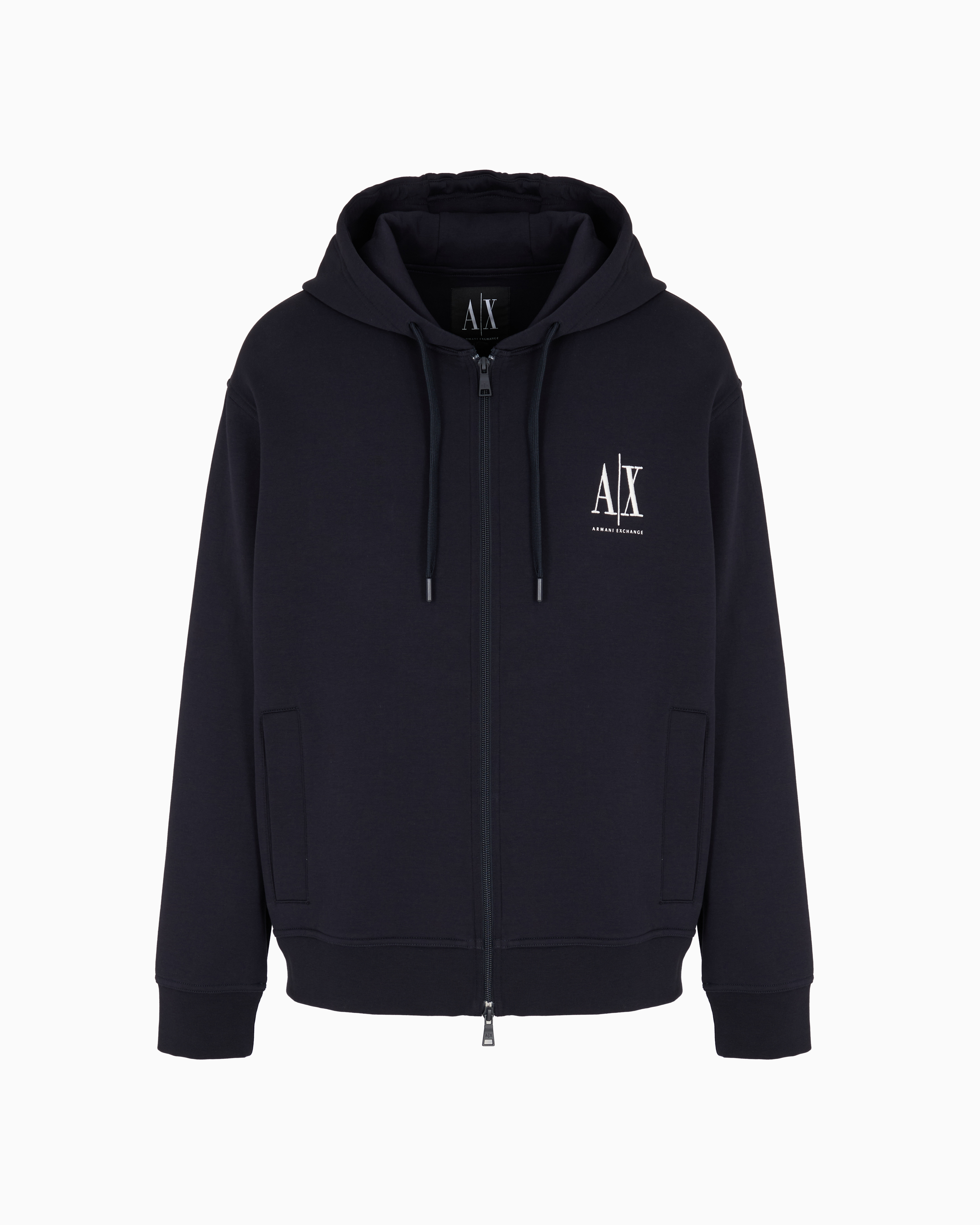 ARMANI - XM000371 AF10818 Herren Pullover Sweatshirt Zip Hoodie DEEP NAVY