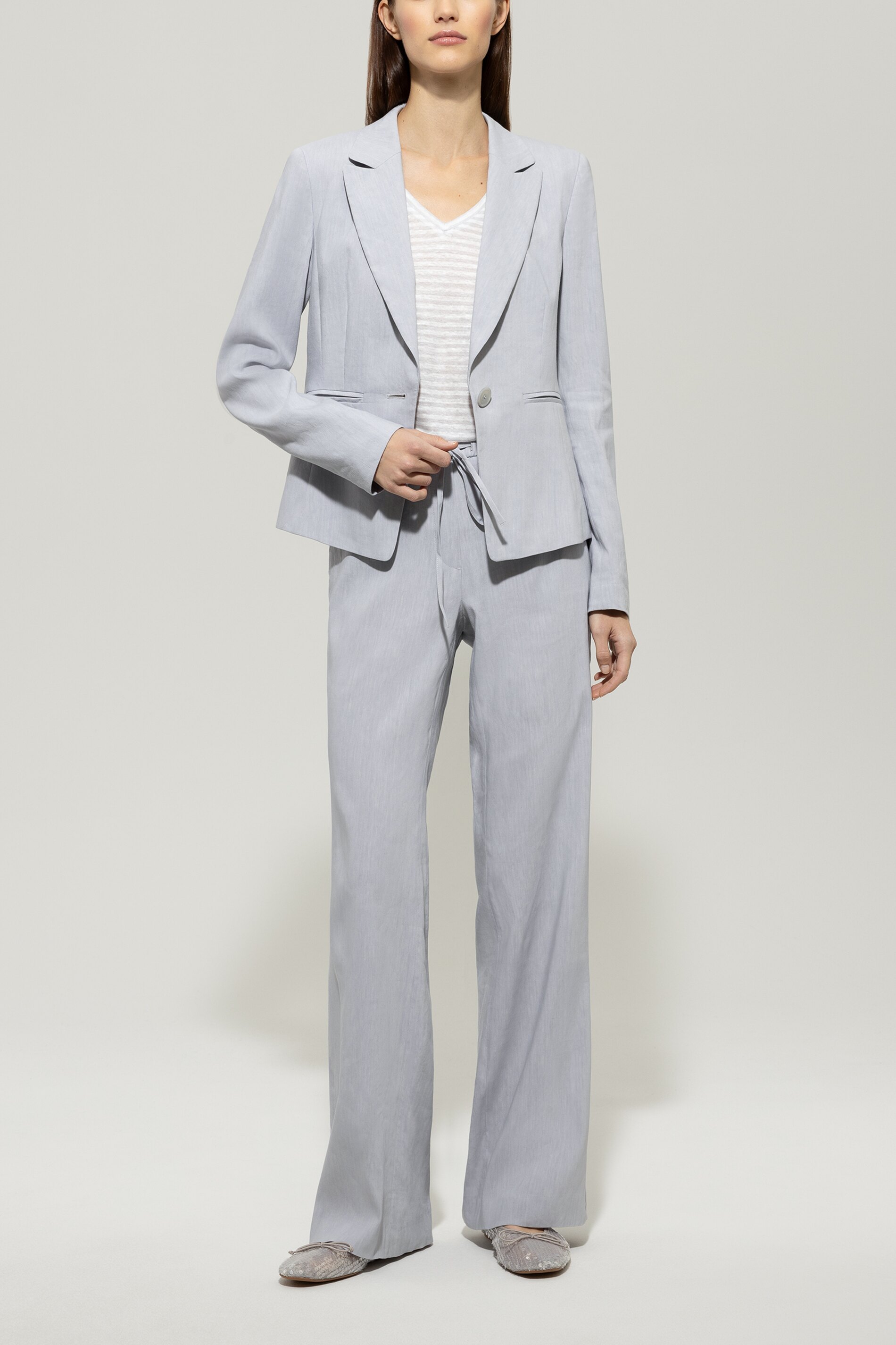 LUISA CERANO 418365/3732-0 Blazer Leinen-Mix Grau