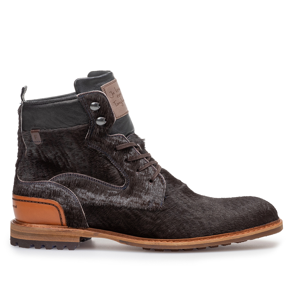 VAN BOMMEL SFM-80022-20-02  Crepi 05.18 BOOTS STIEFEL PONYFELL BRAUN