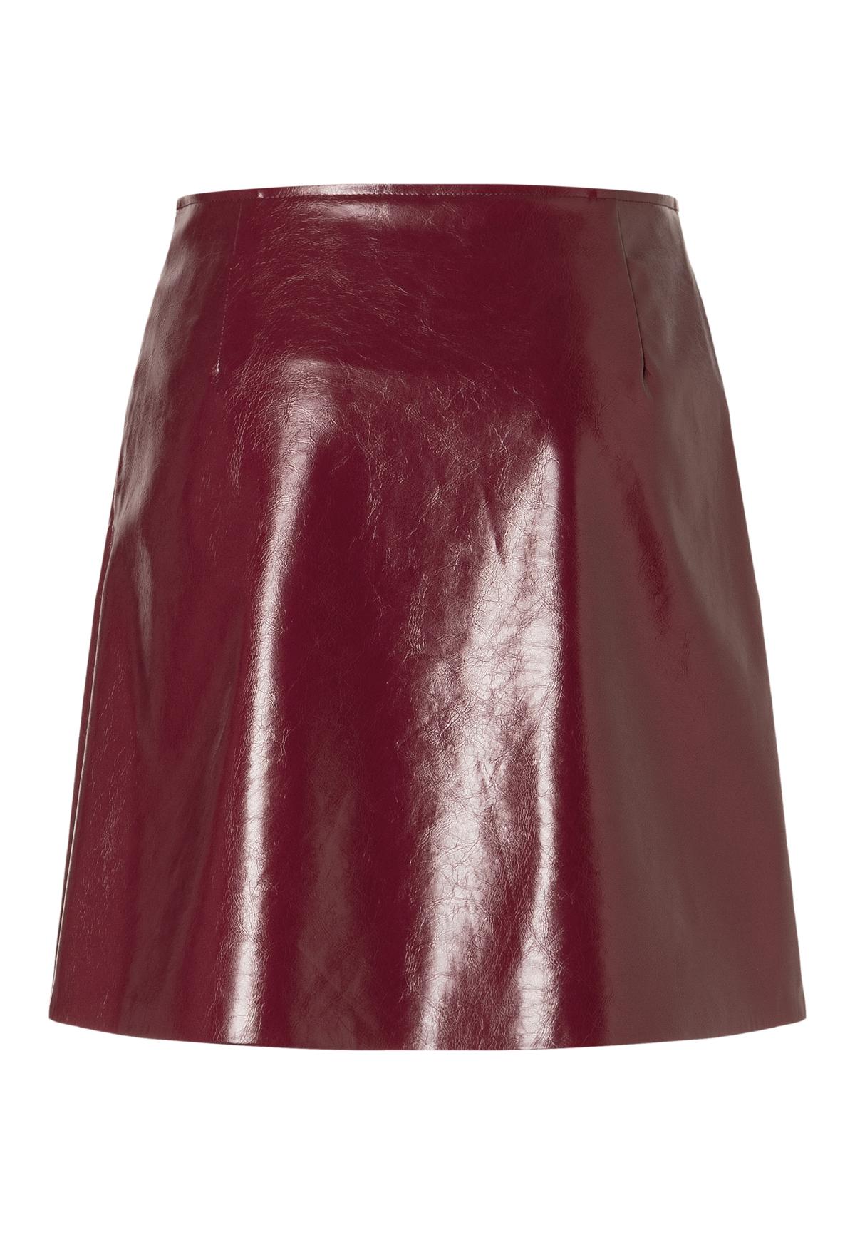 ANA ALCAZAR  061494-3734 skirt a Kunstleder Mini Rock Bordeaux 500