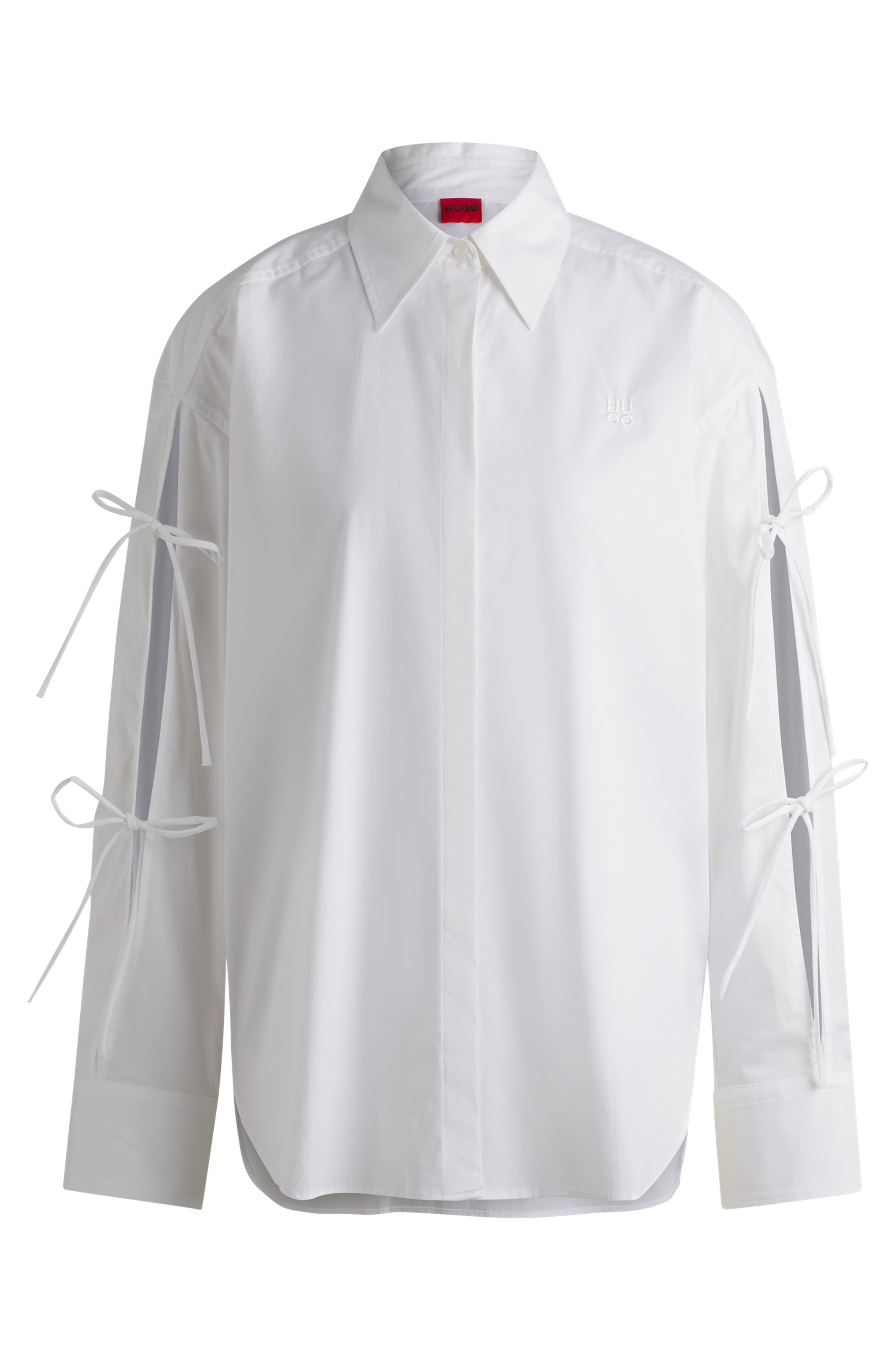HUGO 50538440 Evangelina Damen Bluse Weiß