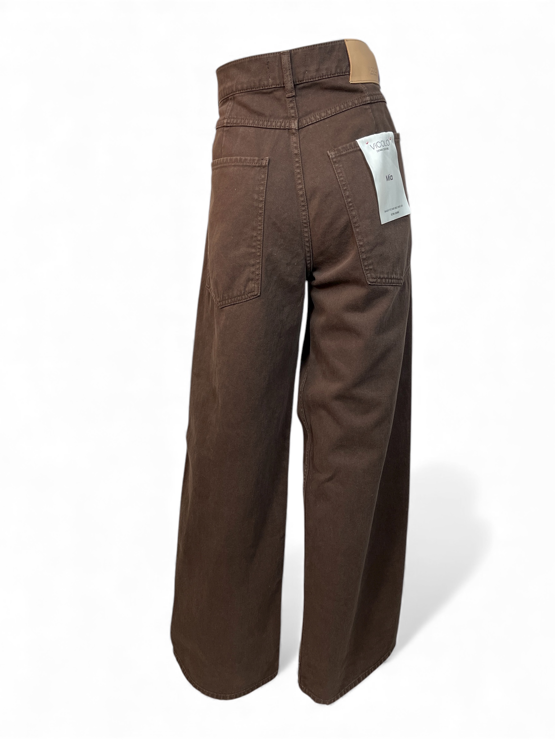VICOLO DF5109 WIDE LEG JEANS DENIM BRAUN VICOLO DF5109 WIDE LEG JEANS DENIM BRAUN