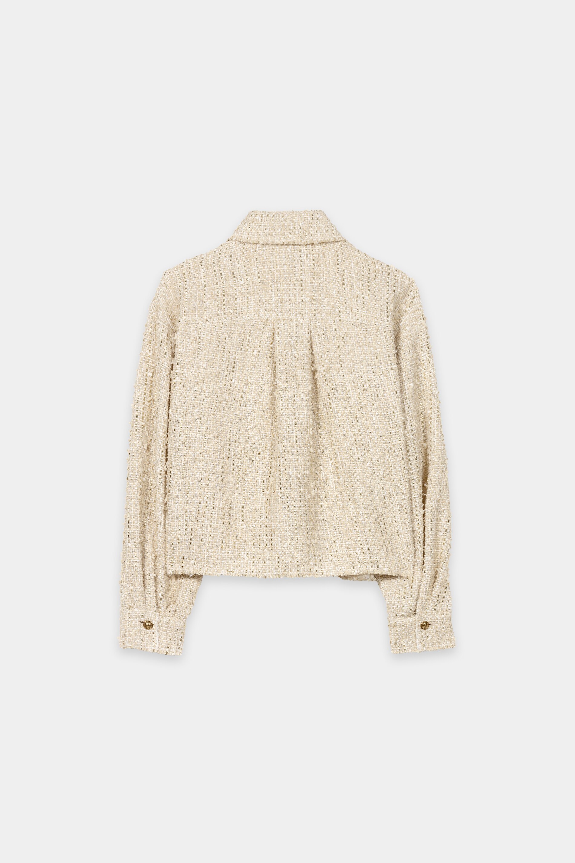 LUISA CERANO  438057/3809-0 Tweed-Hemdjacke beige light camel