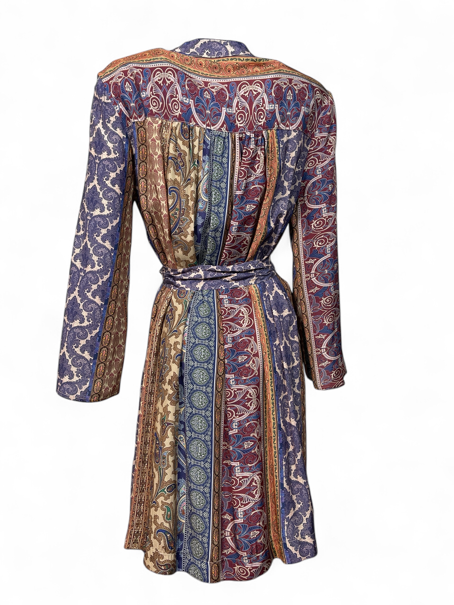 VICOLO TD0314  Blusenkleid mit Streifen-Muster COGNAC