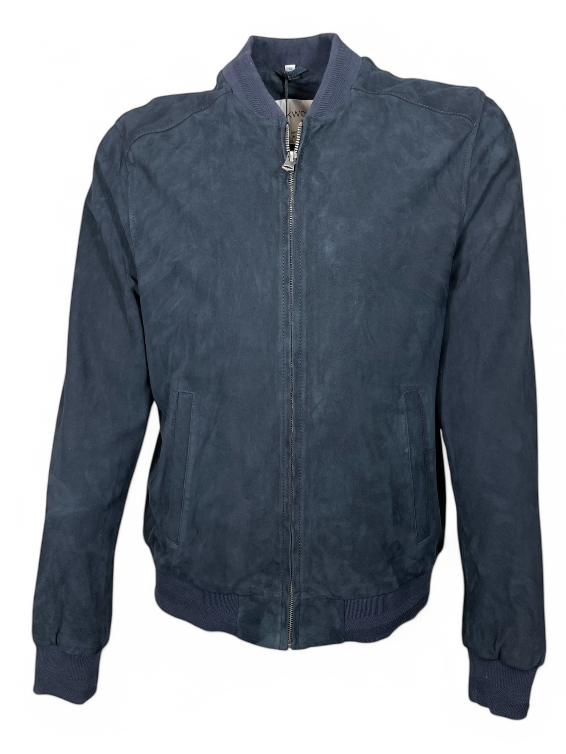 OAKWOOD LENNY 65036 Herren Bomberjacke aus Veloursleder Blau