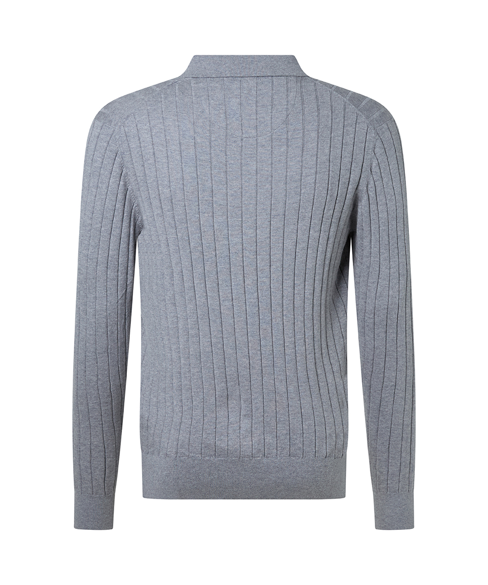 BALDESSARINI  B4 50042.5244 BLD-Kosilk Pullover mit  Knopfleiste Grau