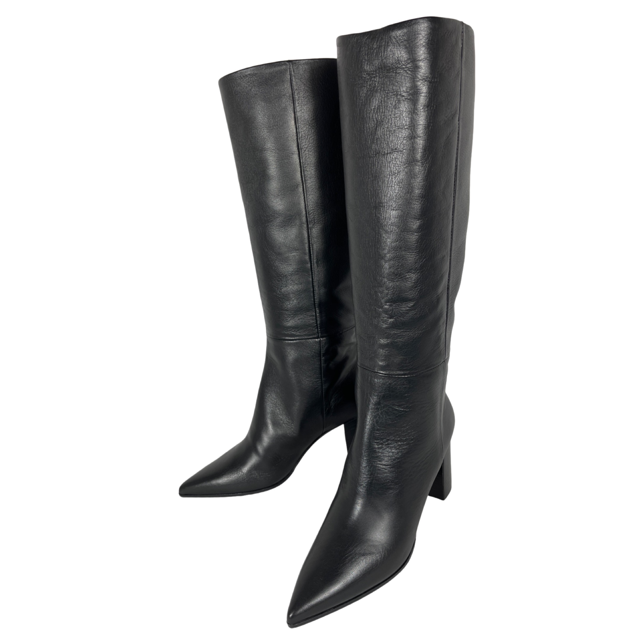 LORENA PAGGI 32757 GLOVE NERO  Damen Schaftstiefel Blockabsatz Leder Schwarz.