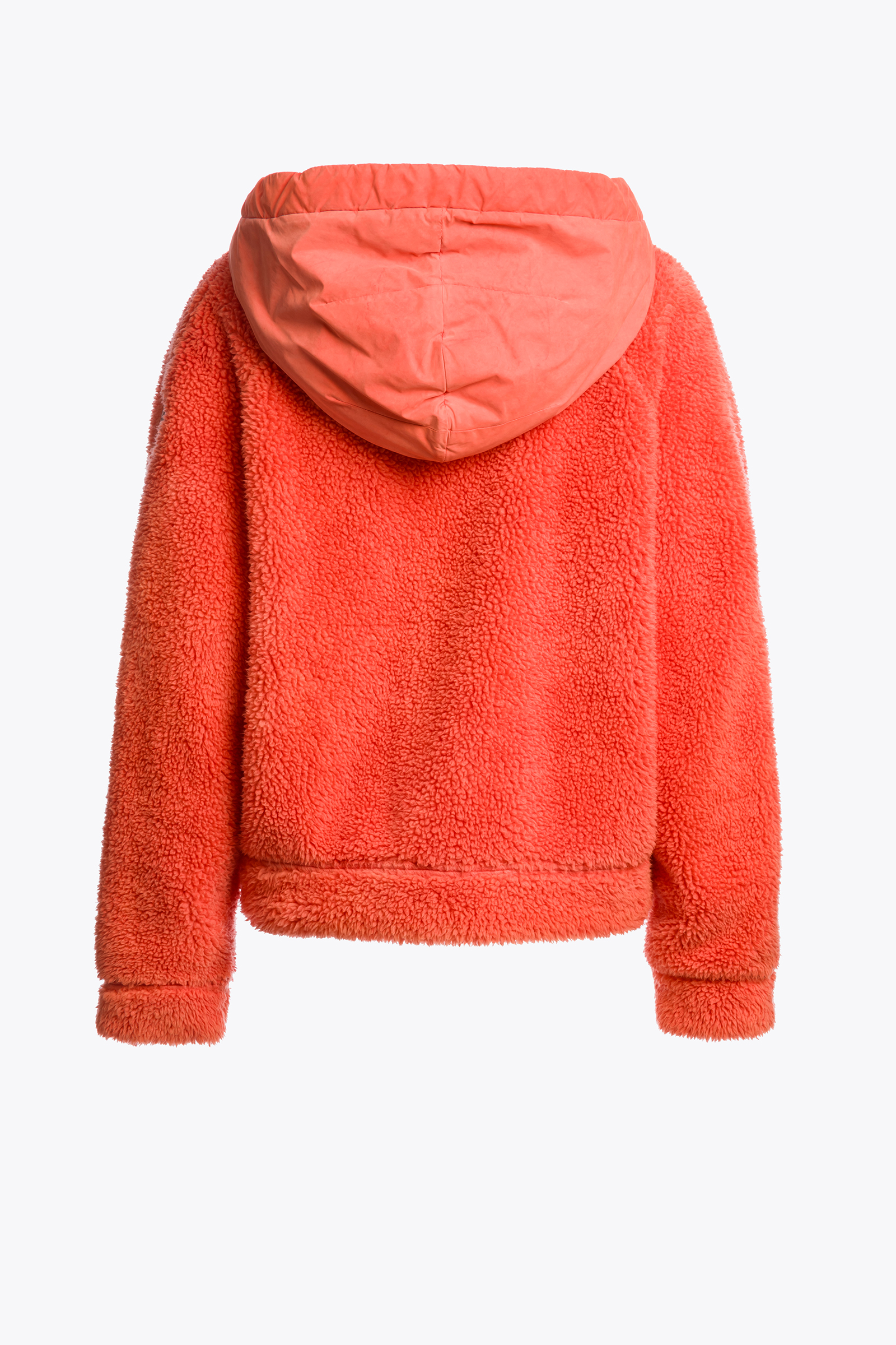 PARAJUMPERS PY31 CREAMY  FLEECE TEDDY ZIP JACKE GRENADINE