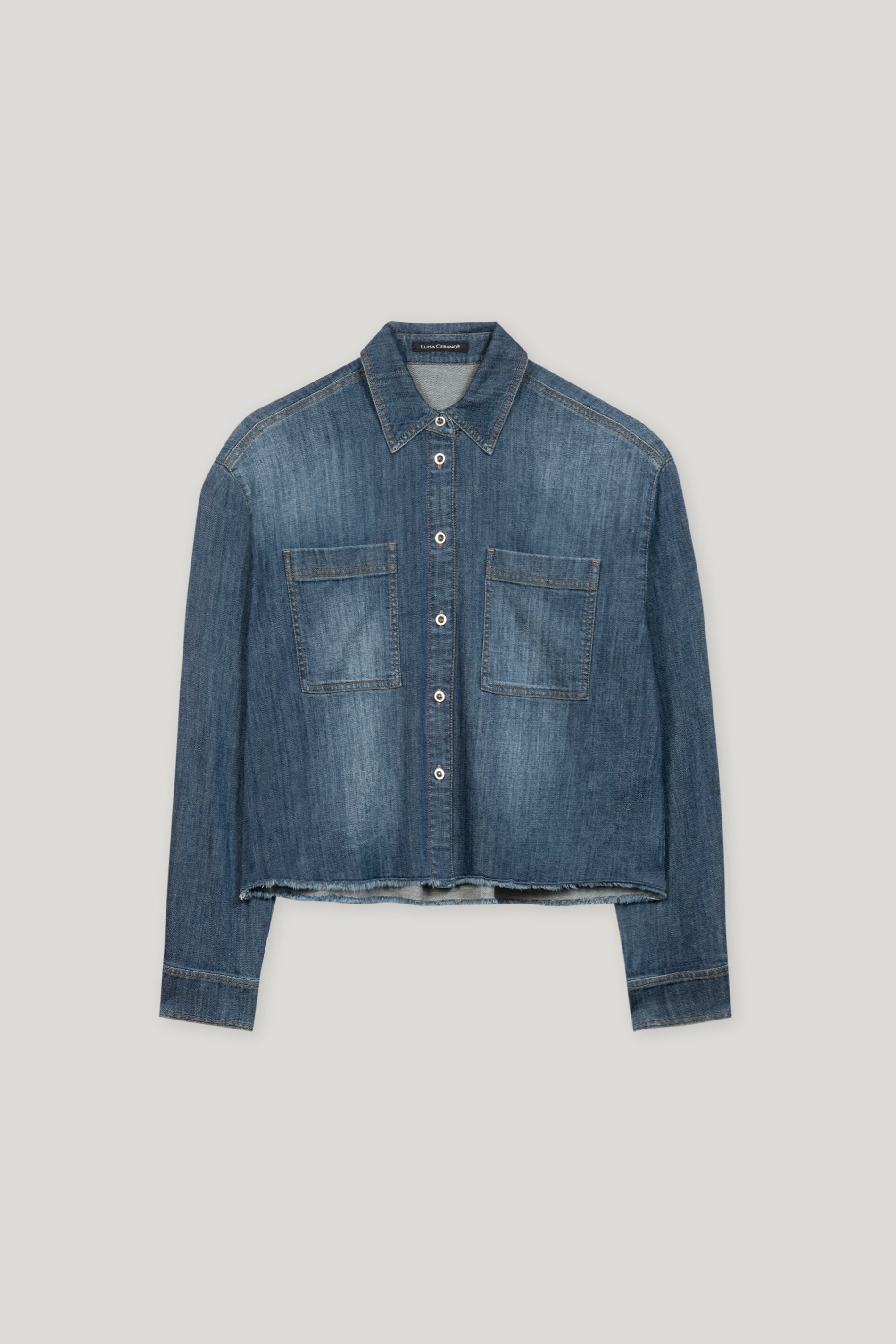 LUISA CERANO 218518/3474-0 Denim-Hemdbluse  Blau LUISA CERANO 218518/3474-0 Denim-Hemdbluse  Blau
