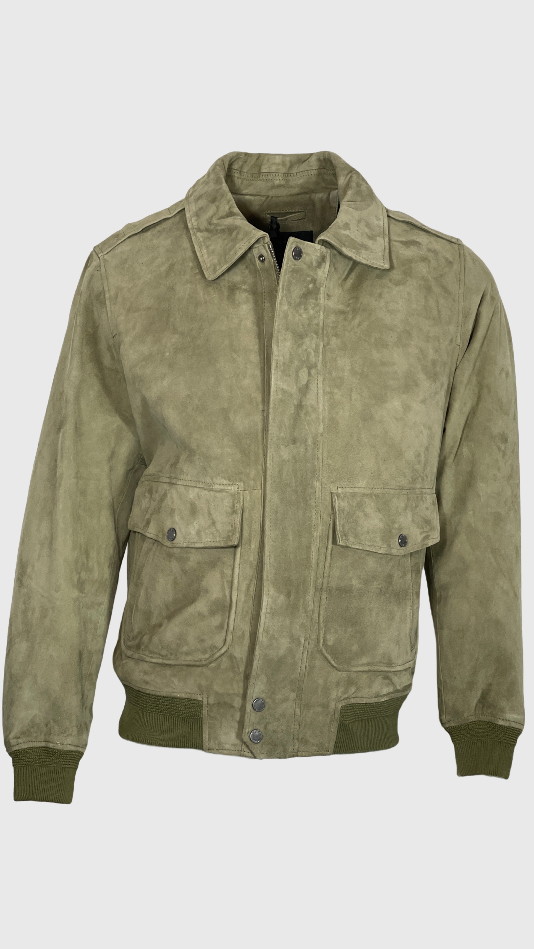 OAKWOOD MIRAGE 64090 Herren Nubuck Leder Jacke Khaki Grün 512.