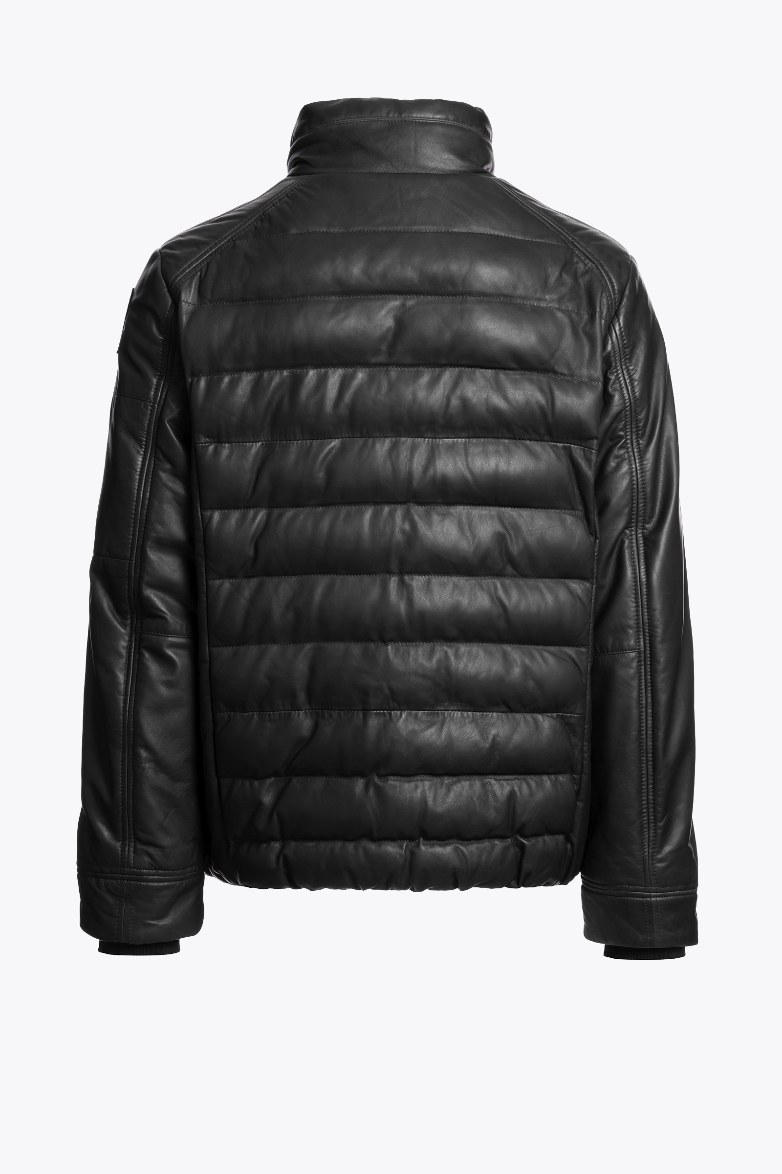PARAJUMPERS LE02 ERNIE LEATHER Herren Leder Jacke kurz Black 541