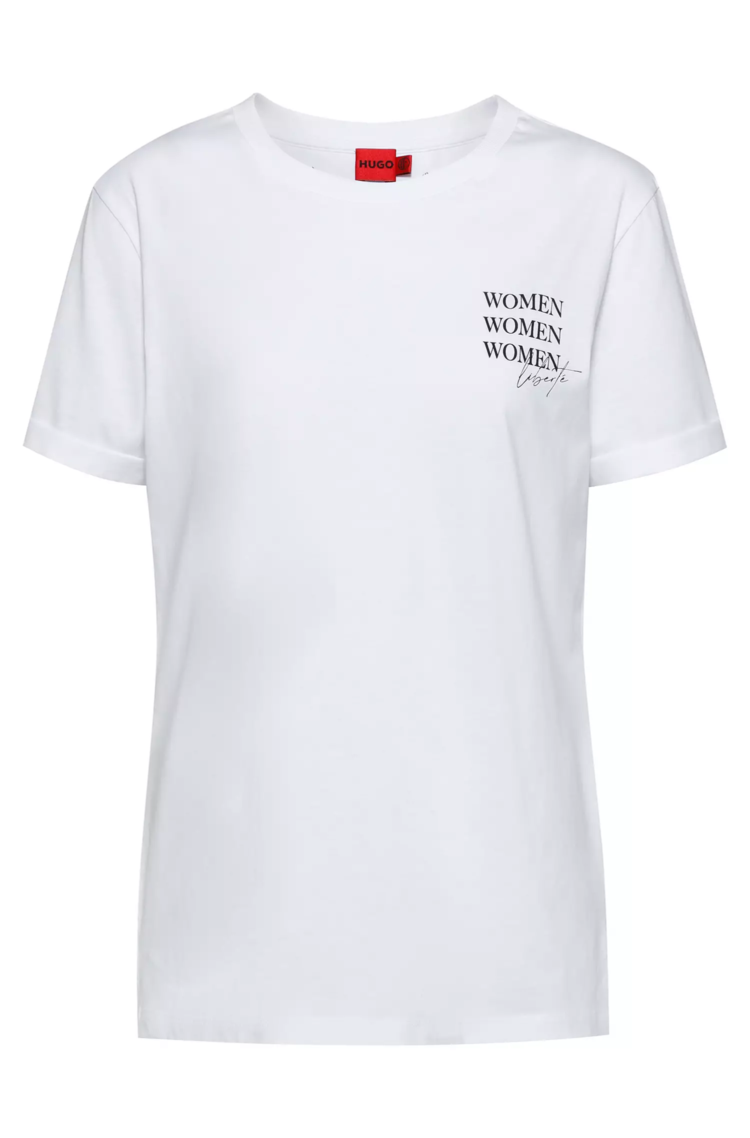 HUGO 50465664 Dibiusa_3 10222251 01 Damen T-Shirt Print Weiß