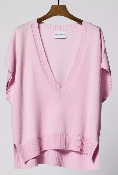 HERZENSANGELEGENHEIT 25222-1200 Damen Pullover Weste Wool-Cashmere-Mix Rose