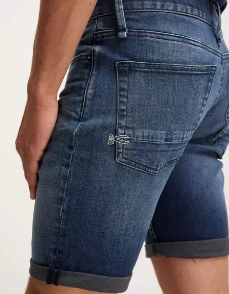 DENHAM 01-22-04-16-009 RAZOR SHORT WBB Herren Jeansshorts Stretch Washed Look Dunkelblau Blue