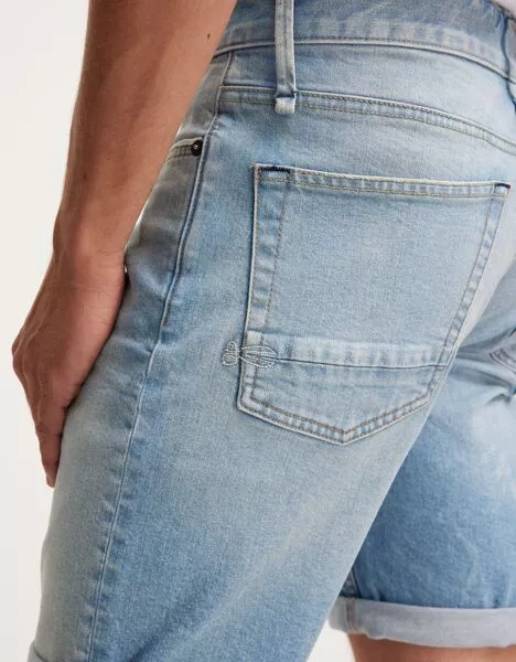 DENHAM 01-22-04-16-010 RIDGE SHORT LI Herren Jeansshorts Stretch Washed Look Blue