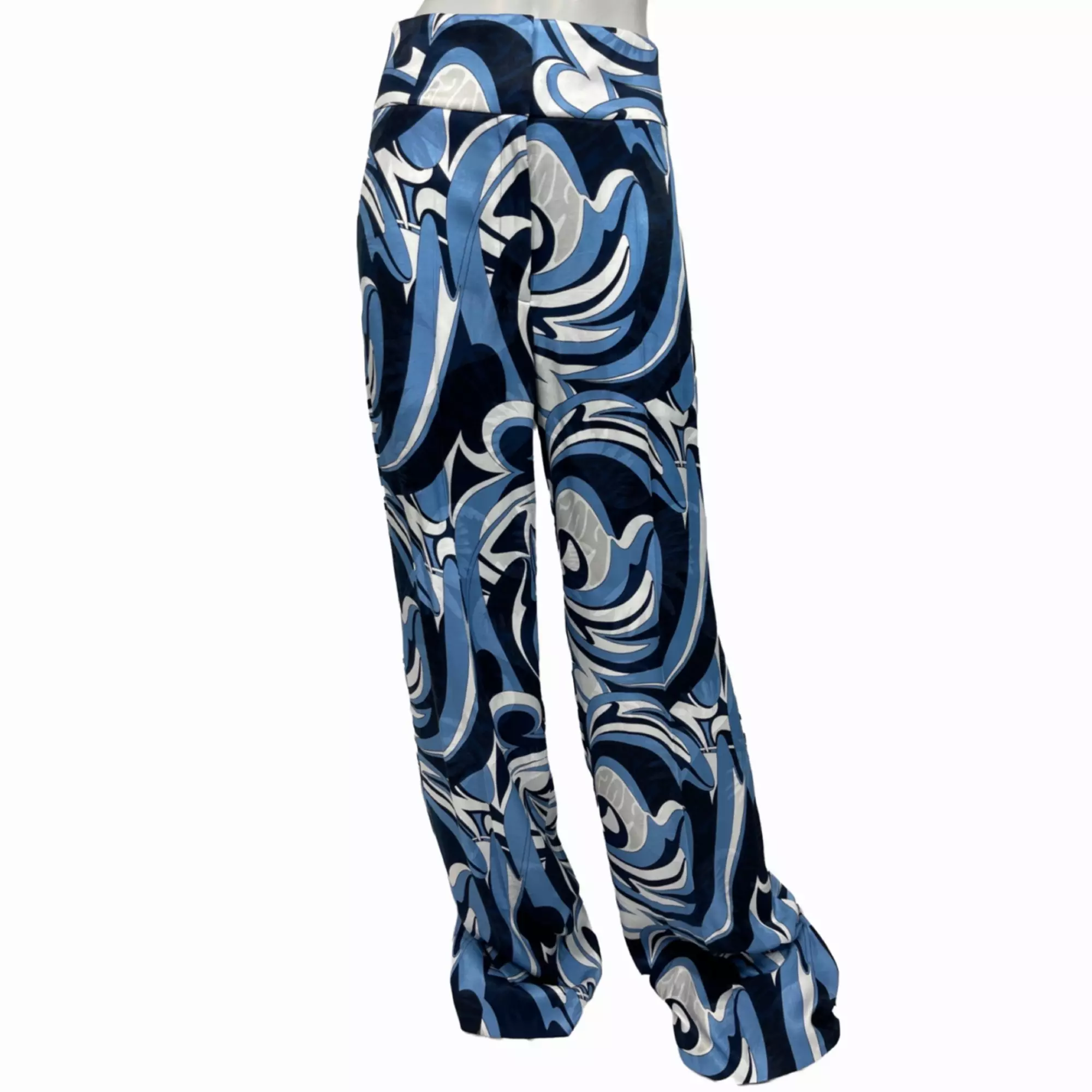 HUGO 50482554 Himia 10247082 01 Damen Marlenehose Blau Open Miscellaneous