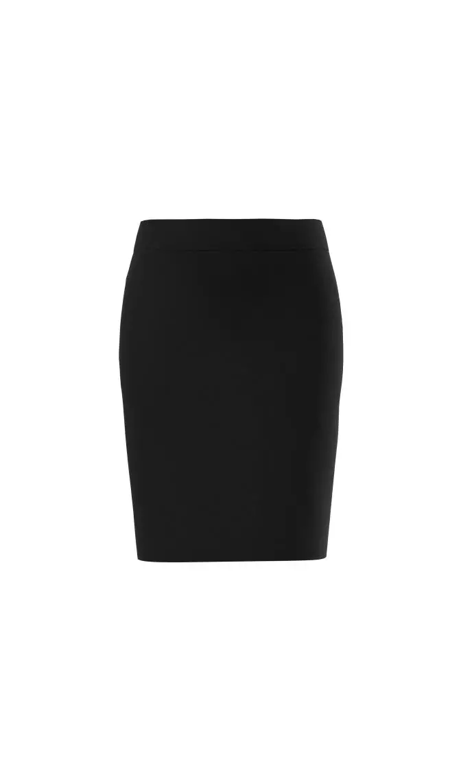 MARC CAIN  +E 55.01 J29 Blusenshirt aus Material-Mix off-white Rock aus Stretchjersey Schhwarz