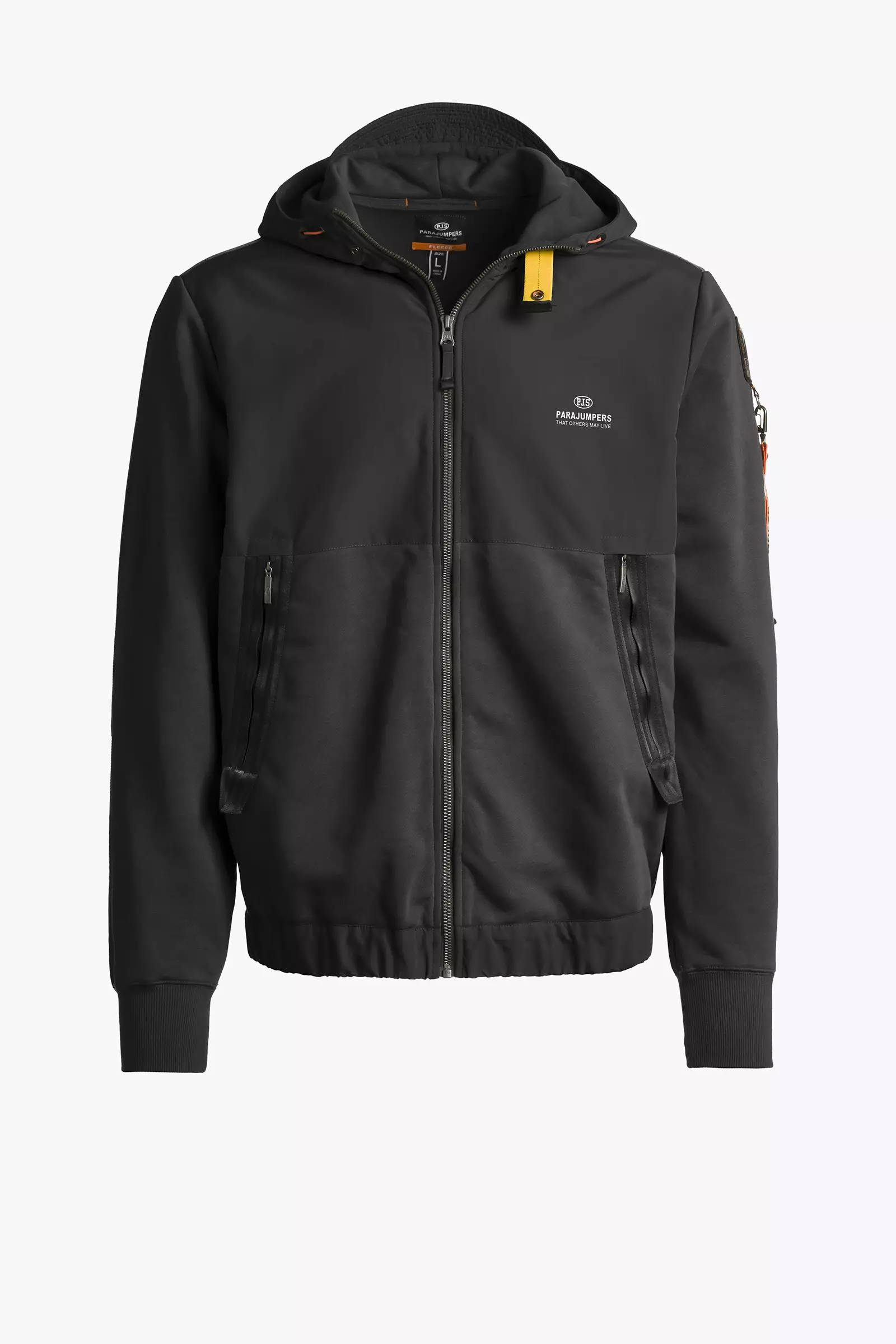 PARAJUMPERS  RE09 TRIDENT Herren Kapuzensweatshirt im Materialmix Black 541