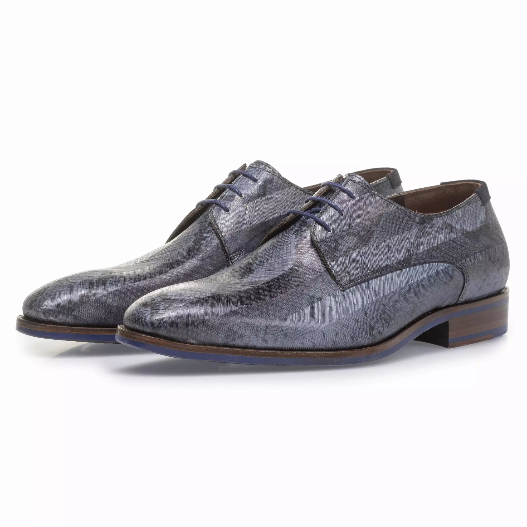 Floris van Bommel 18297 HERREN BUSINESS SCHNÜRSCHUHE REPTILMUSTER GRAY PA.DESIGN 00